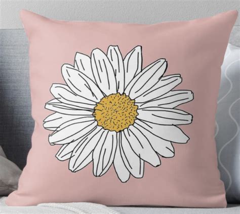 Daisy Pillows Sunflower Throw Pillows Printed Throw Pillows Designer