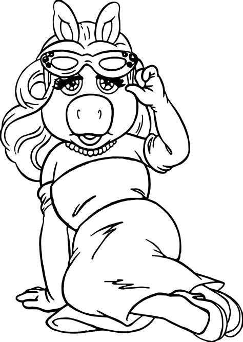 Download and print these miss piggy coloring pages for free. The Muppets Miss Piggy Woman Coloring Pages ...