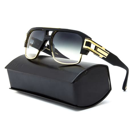 Dita Grandmaster Four 4 Sunglasses Drx 2060a Matte Black Swirl 18k Gold