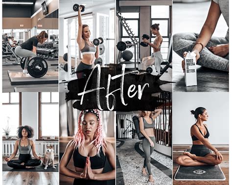 25 Fitness Lightroom Presets Gym Instagram Filter Moody Workout