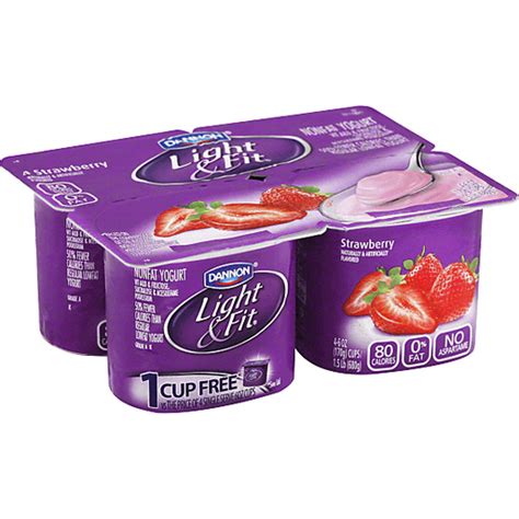 Light And Fit Yogurt Nonfat Strawberry Low Fat And Nonfat Wades