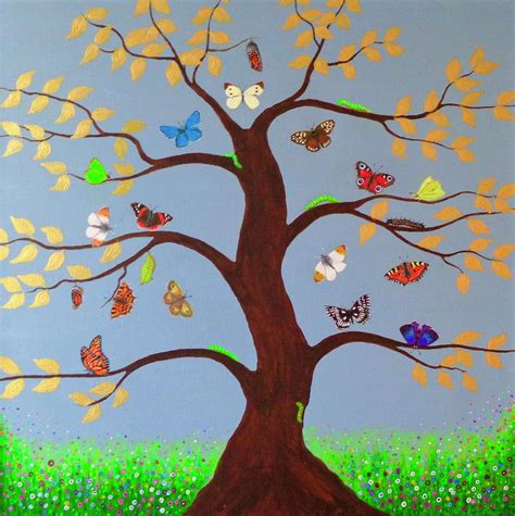 Butterfly Tree Of Life Painting By Jean Tatton Jones Fine Art America