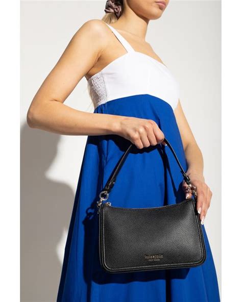 Kate Spade Leather Hudson Medium Shoulder Bag In Black Lyst