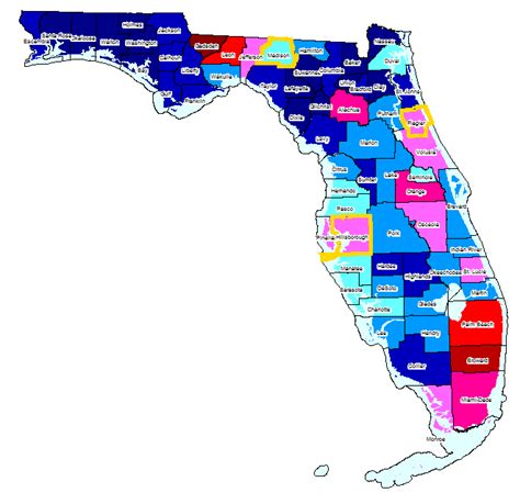 Map Of Florida Zip Codes By County Map Of World