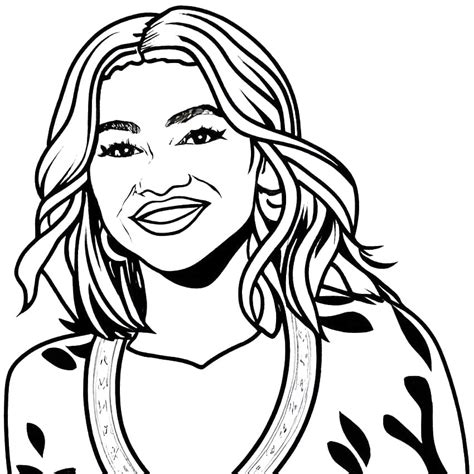 Happy Zendaya Coloring Page Download Print Or Color Online For Free