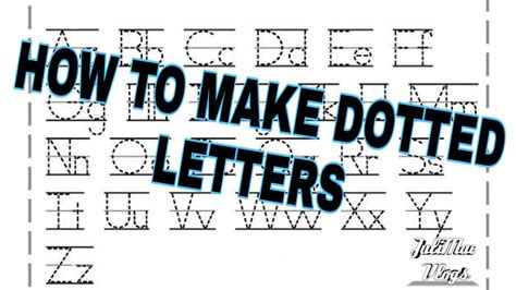 How To Make Dotted Letters In Microsoft Word Youtube