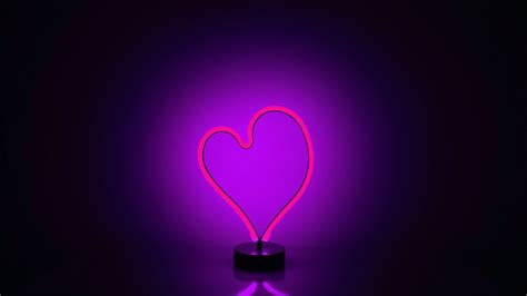Neon Light Heart Wallpaper Hd Minimalist 4k Wallpapers Images And