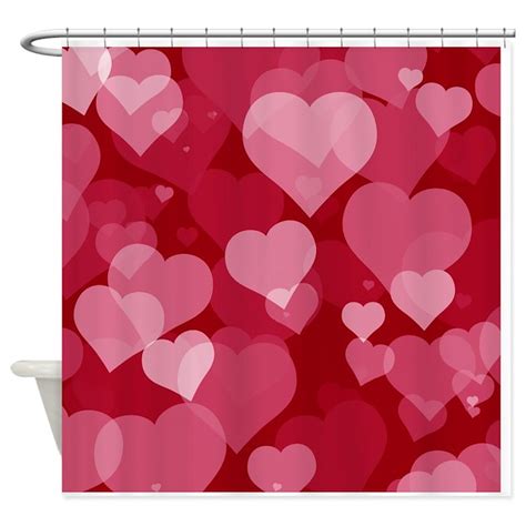 Red Valentine Hearts Shower Curtain By Showercurtainshop