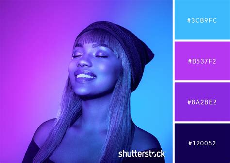25 Eye Catching Neon Color Palettes To Wow Your Viewers — Purple Portrait Lila Palette Neon