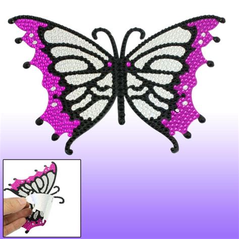 Buy Plastic Crystal Butterfly Bling Sticker Decal Decoration For Car