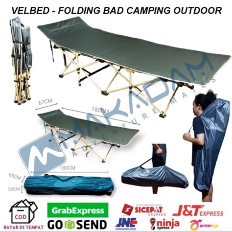 Jual Velbed Folding Bad Tempat Tidur Lipat Tenda Camping Outdoor