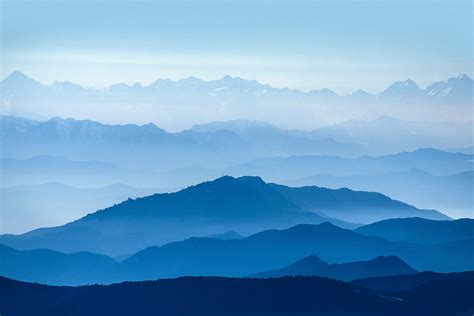1920x1080px 1080p Free Download Mountains Fog Sky Blue White Hd