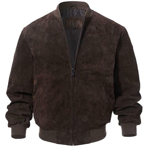 Dark Brown Suede Leather Bomber Jacket Mens Outfits