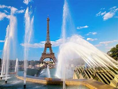 Paris France Summer Wallpapers Tower Eiffel Fountain
