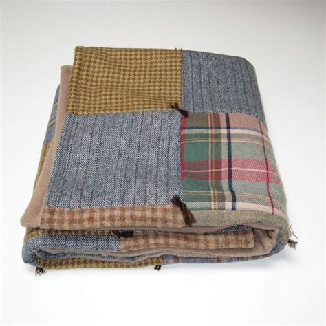 Patchwork Wool Plaid Baby Boy Blanket 38 X 3812 By Jackiespicer