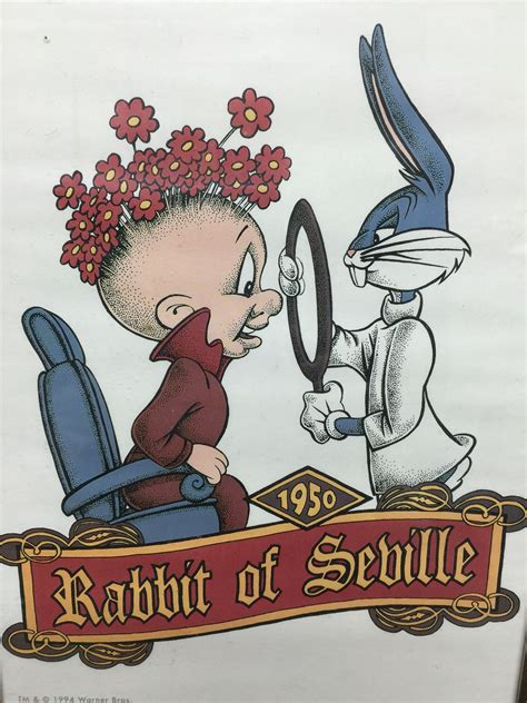 Elmer Fudd And Bugs Bunny In Barber Of Seville 1950 Looney Tunes