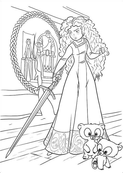 Get crafts, coloring pages, lessons, and more! Princess Merida Disney Brave Coloring Page