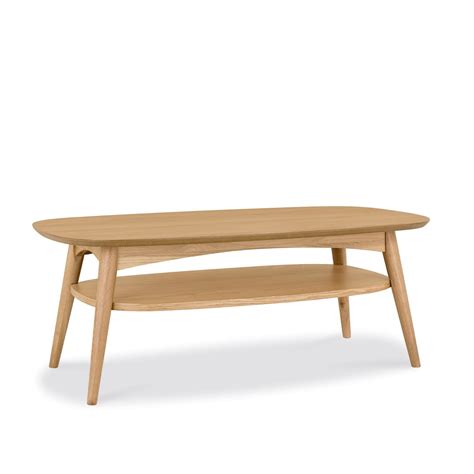 Cookes Collection Norway Oak Coffee Table With Shelf Dining Furniture