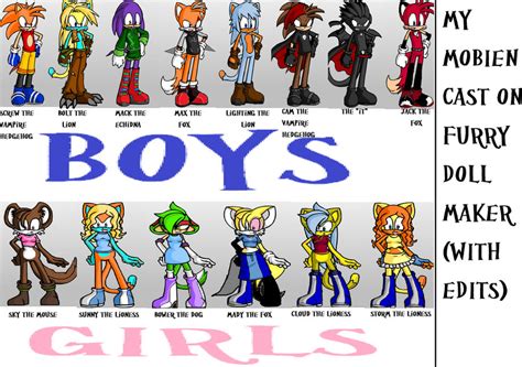 All My Sonic Fan Characters On Furry Doll Maker By Sonicrocks152 On