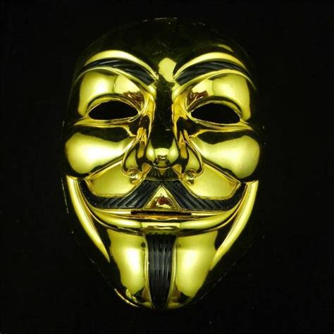 Vip Silver Gold Anonymous Guy Fawkes Mask Amazyble