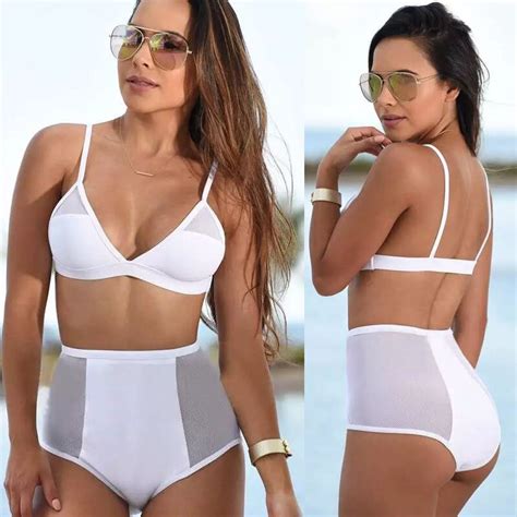 Buy Itfabs 2017 White Women Bikini Sexy Push Up Swimwear Hollow Out Bikinis