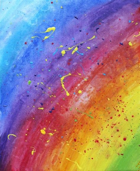 Rainbow Painting Rainbow Painting Abstract Painting Diy Easy Paintings