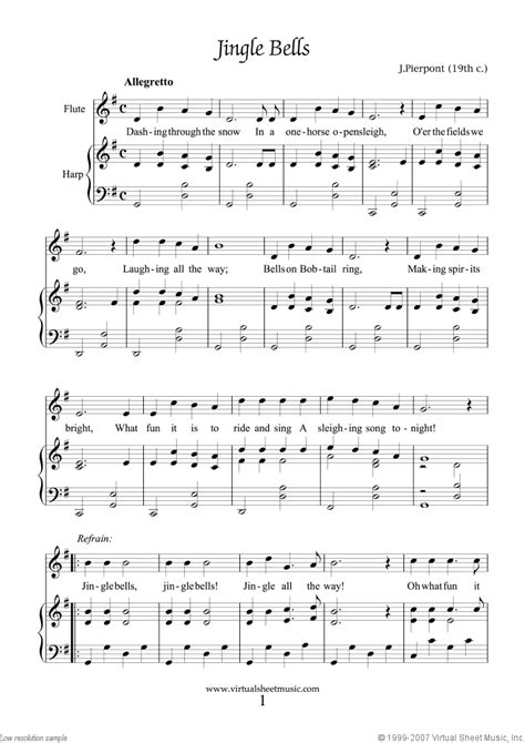 Once you download your digital sheet music. Easy Flute and Harp Duets Sheet Music Songs & Carols PDF | Sheet music, Christmas sheet music ...