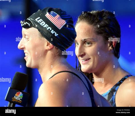 Budapest Hungary Jul 29 2017 Competitive Swimmer Ledecky Katie