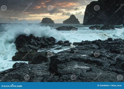 Stormy Tide Stock Photo Image Of Ocean Tide Exposure 32648606
