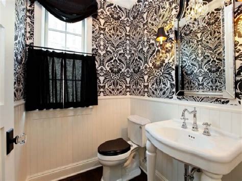 Black And White Bathroom Wallpaper Decor Ideasdecor Ideas