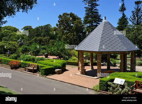 Rose Garden And Pavilion In Royal Botanic Garden Sydney New South