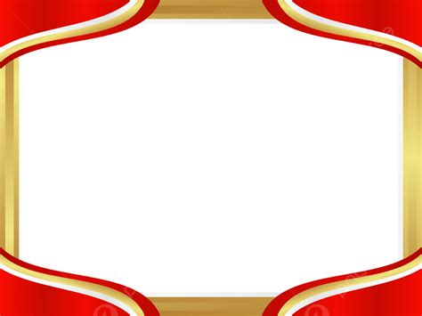 Luxury Certificate Or Twibbon Hut Ri With Red And Gold Colors Border