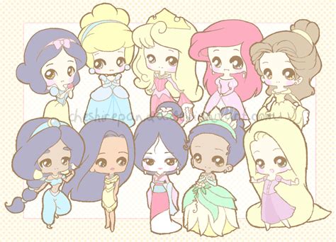 A Disney Chibi Princesses Cartoons Mangas Anime Pinterest