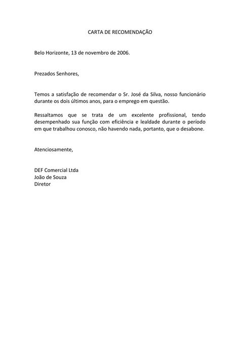 Carta De Recomenda O By Joaquim Celmo Da Costa Issuu