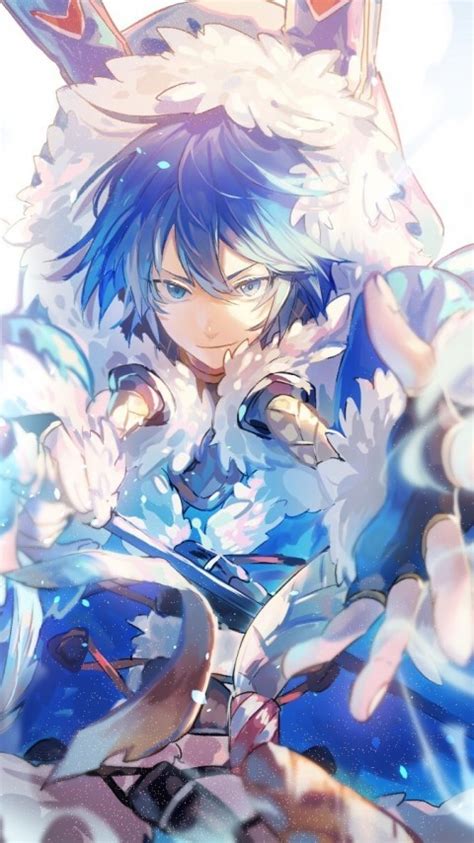 Download 480x854 Last Period Nero Blue Hair Anime Boy