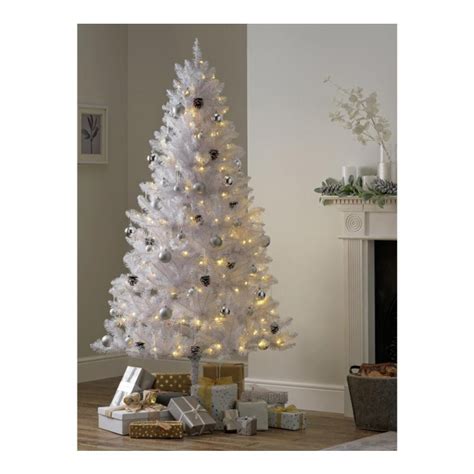 Home 6ft Pre Lit Christmas Tree White Christmas Trees Christmas