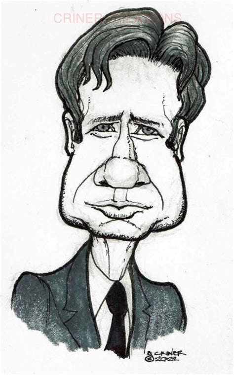 David Duchovny 2020 Feb By Brandon Criner Caricature Artist