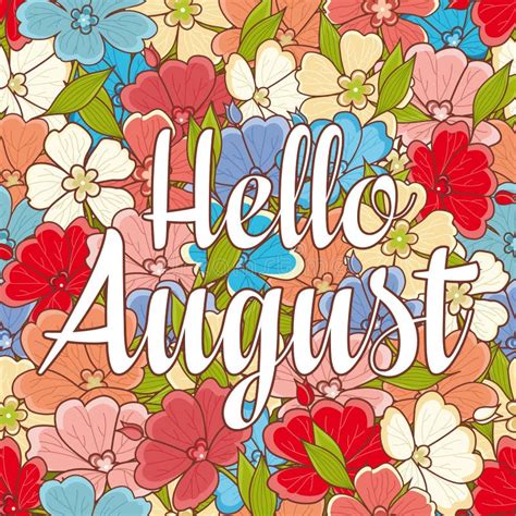 Hello August Typographic Design Stock Illustrations 214 Hello August