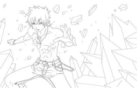 Gray From Fairy Tail Lineart By Jadeedge On Deviantart