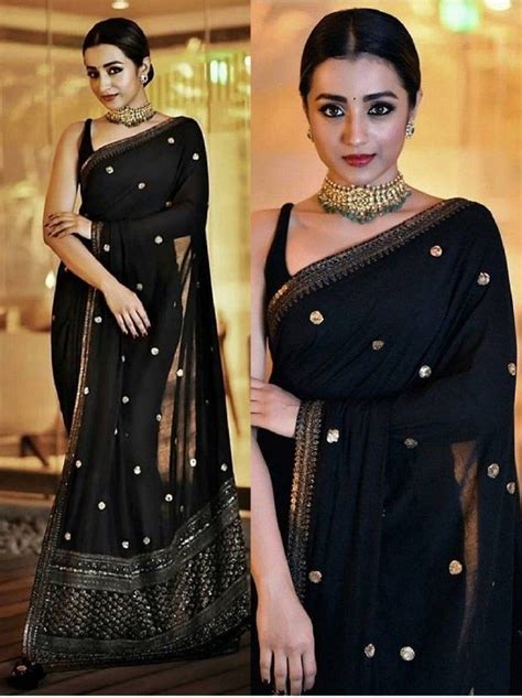 Black Colore Atrective Designer Bollywood Style Womens Wear Saree With Bouse Embroidered Saree