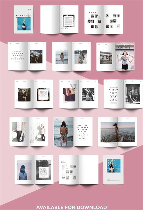 Fashion Lookbook Template Minimal Style Portfolio Portfolio