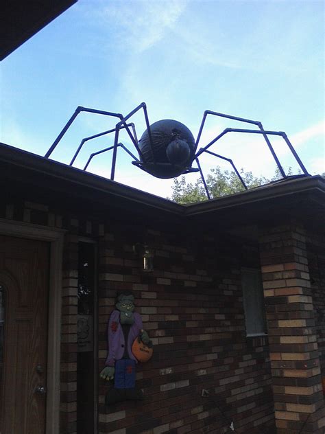 Super large spider decoration black and green very cute halloween decor. HUGE PVC SPIDER! Would be awesome when I have a house! I ...