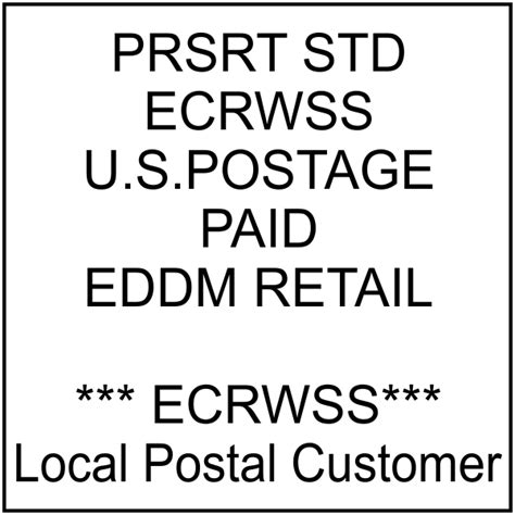Eddm Presorted Postage Rubber Stamper Simply Stamps