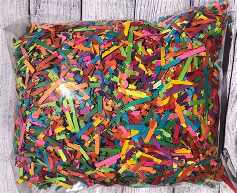 Coloful Shredded Paper Bulk Confetti Rainbow Confetti Etsy