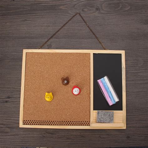 112x85 Wooden Framed Cork Pin Notice Memo Board For Office Home