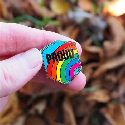 Proud Rainbow Enamel Pin Lgbtq Pin Proud Pin Pride Hard Etsy