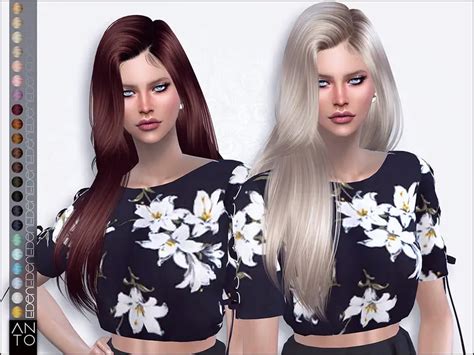 The Sims Resource Eden Hair By Anto Sims 4 Hairs