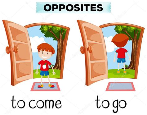 Opposite Words For Come And Go Illustration Premium Vector In Adobe