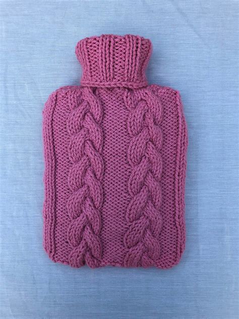 As a beginner, knitting patterns can seem difficult to read or understand. Knitted Chunky Cable Pattern hot water bottle cover. 2 ltr ...