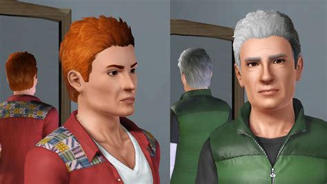 Mod The Sims Mens Spiky Brushed Back Hair Teen To Elder